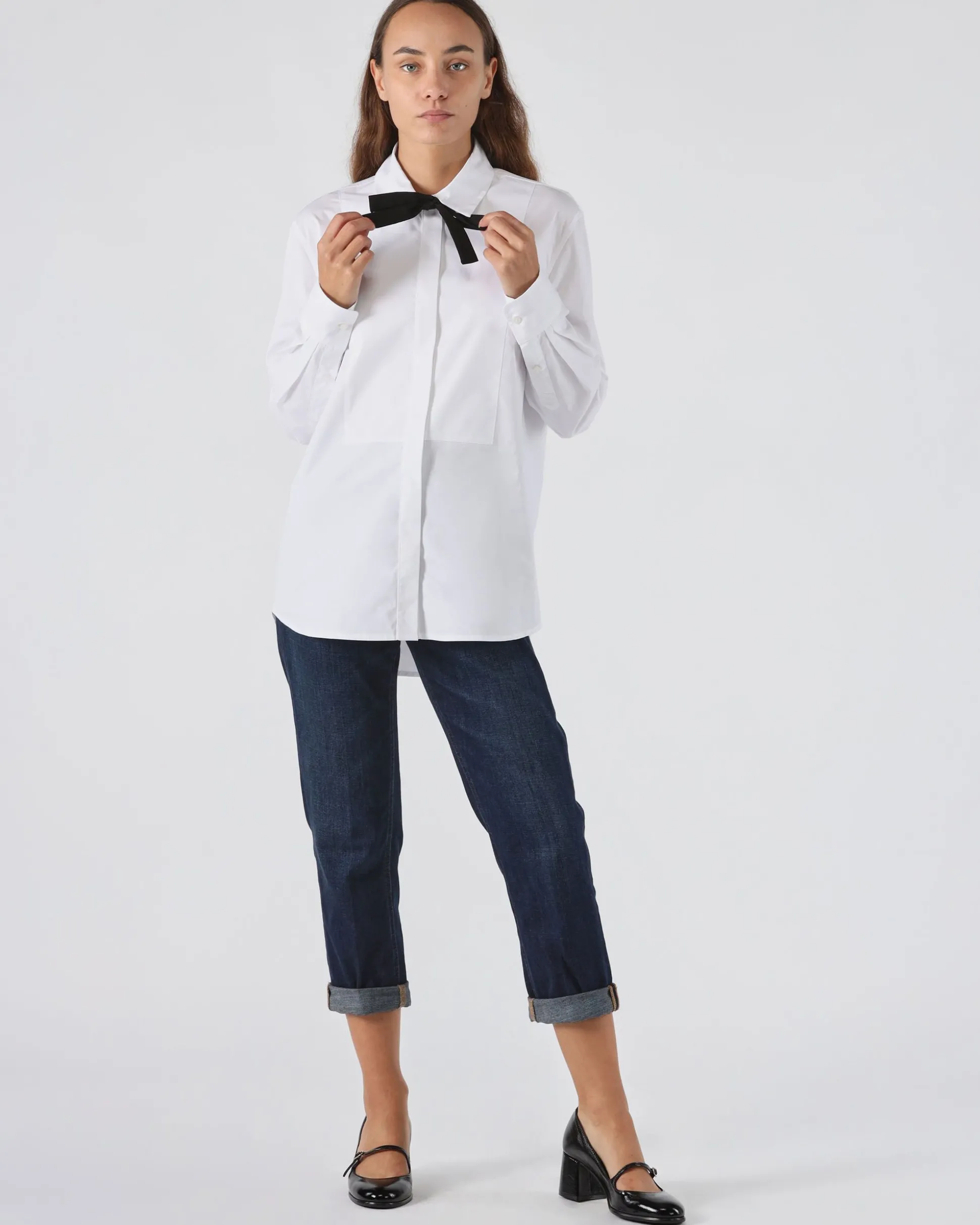 Camicia regular in popeline