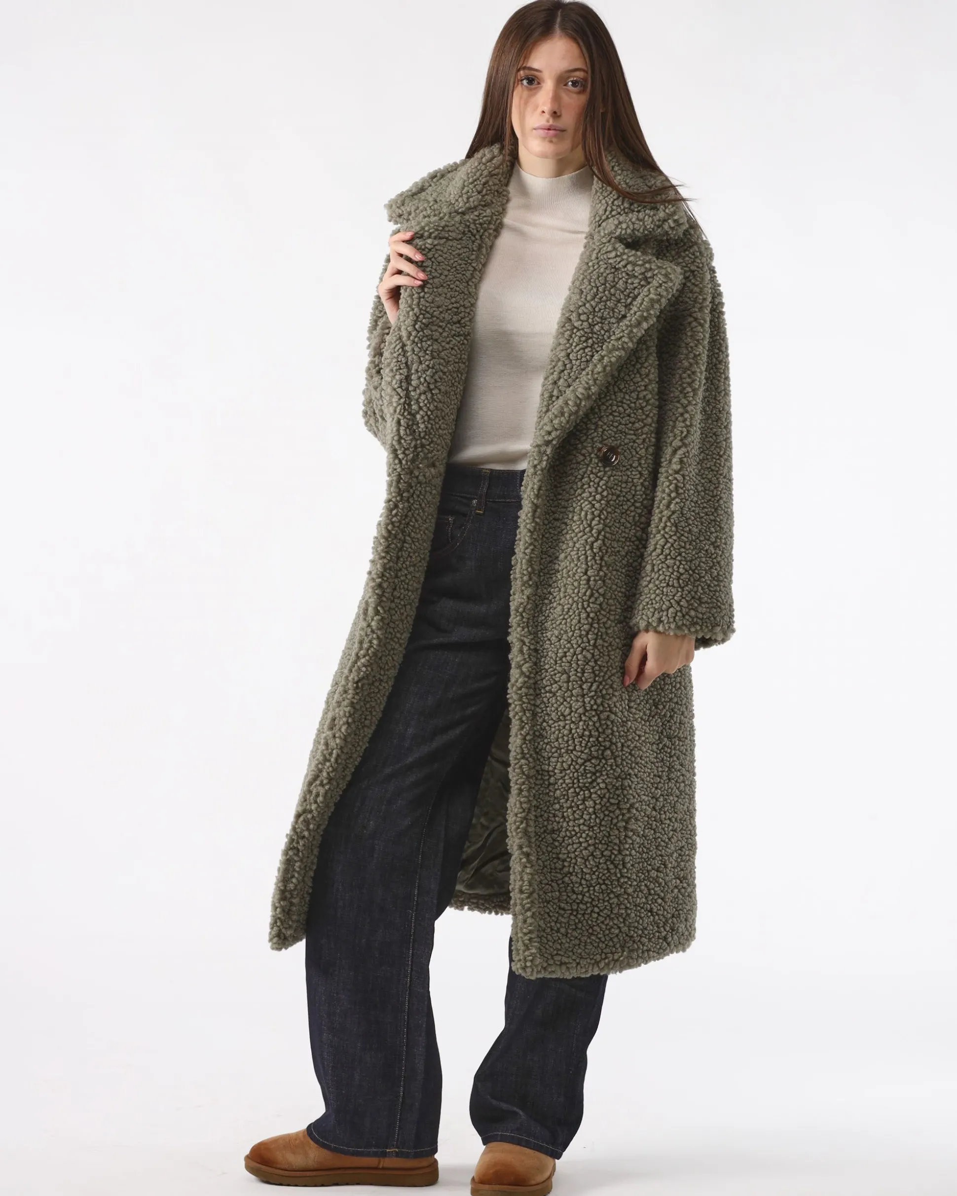 Cappotto Gertrude Teddy Verde