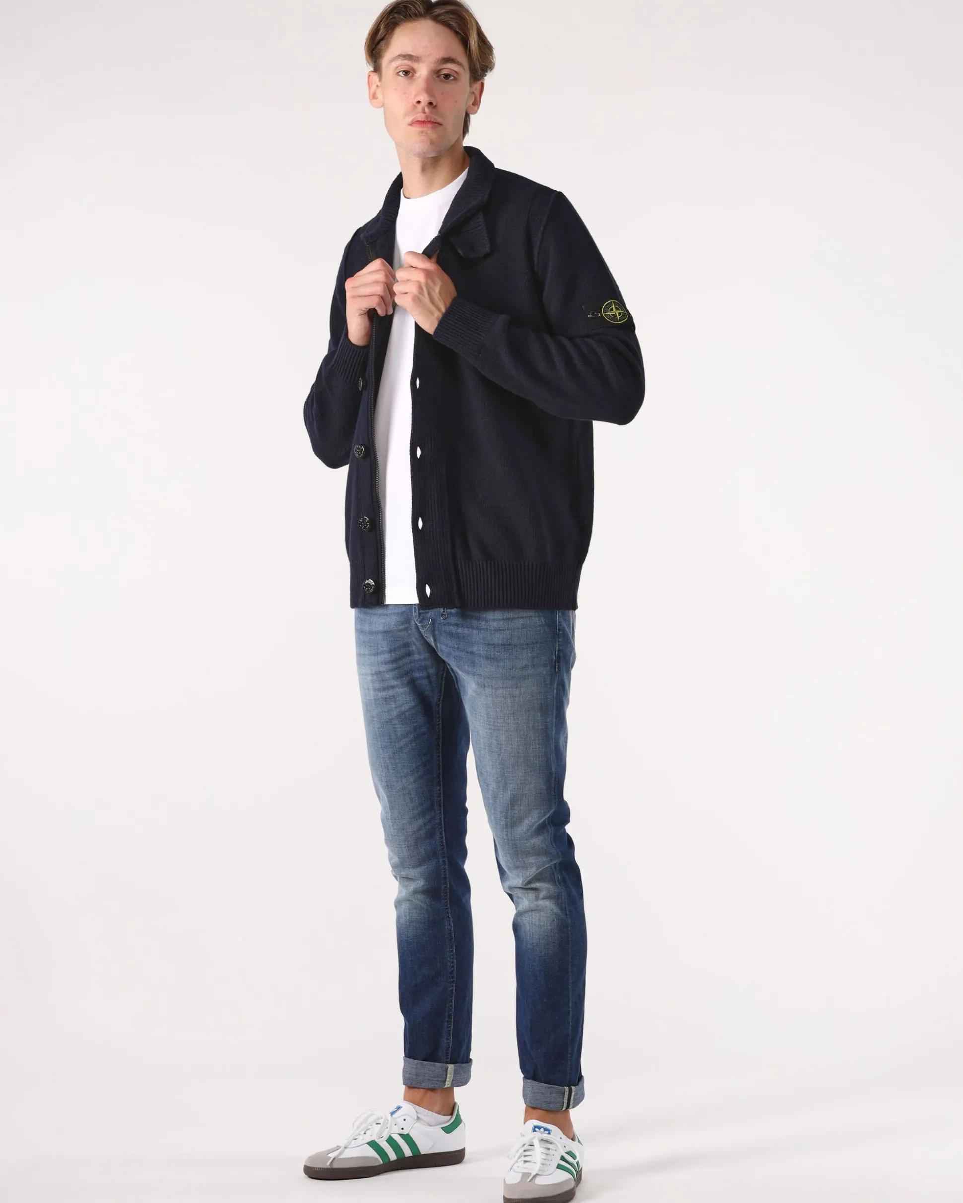 Cardigan full zip con bottoni