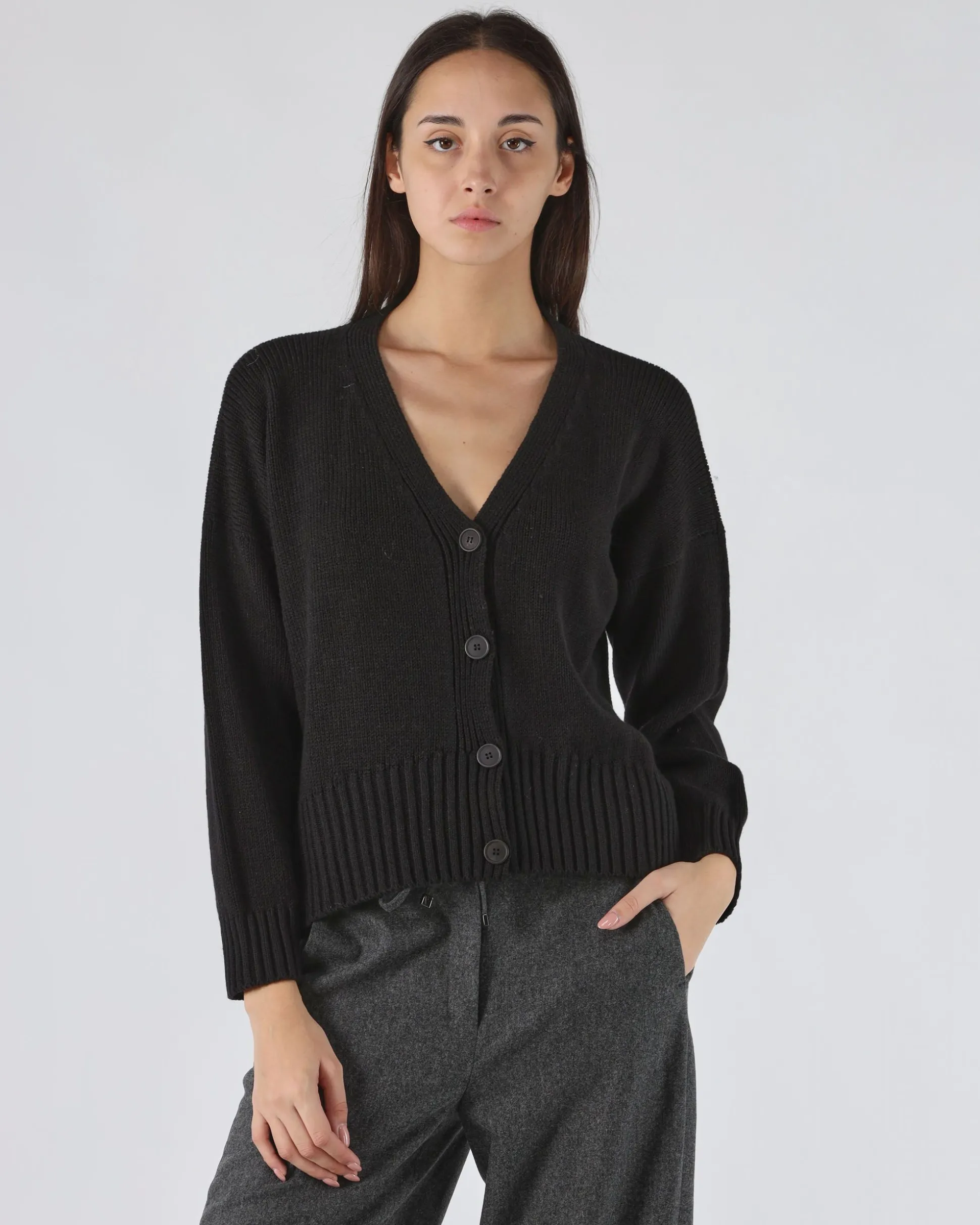 Cardigan in misto lana
