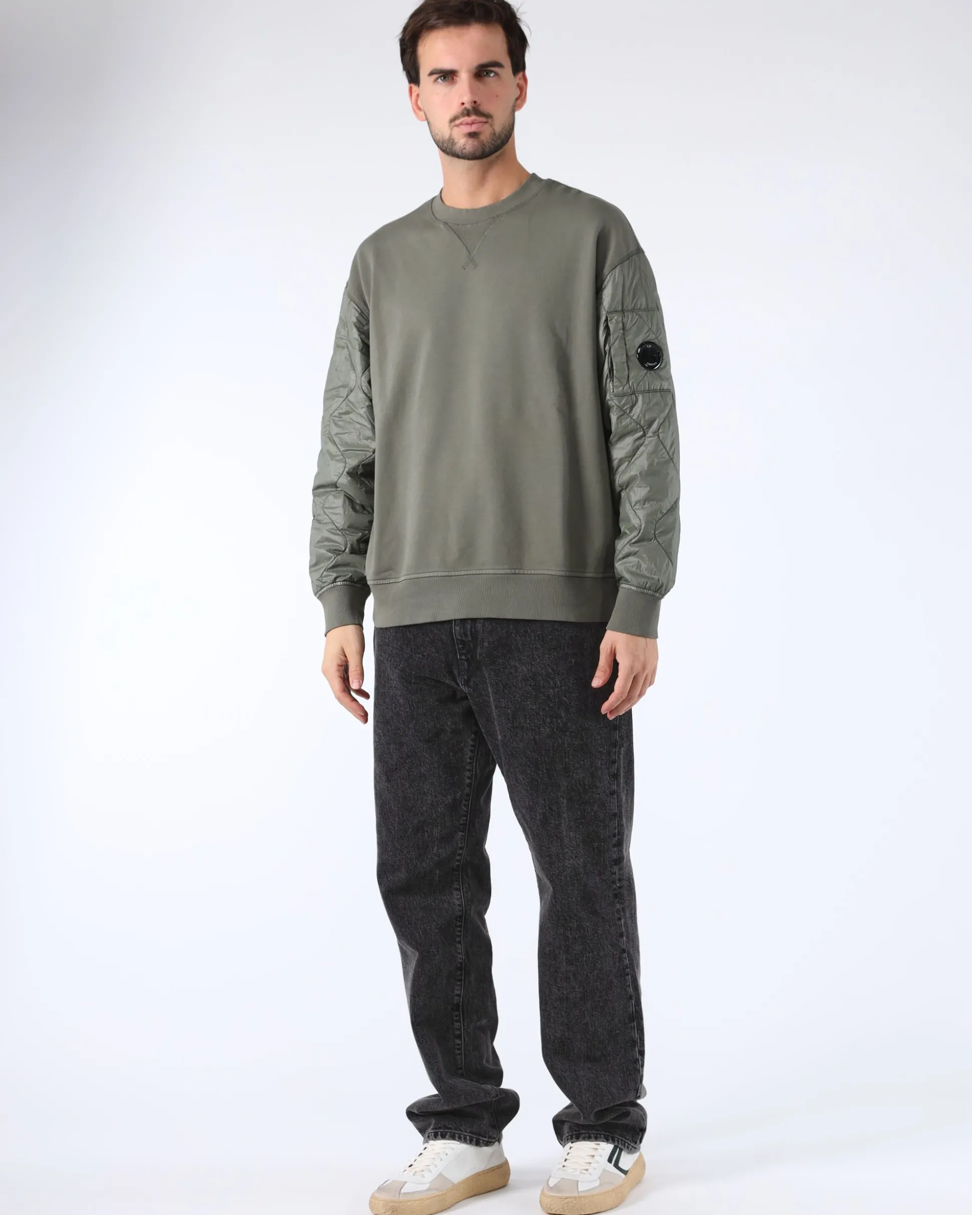 Diagonal Raised Fleece Sweatshirt