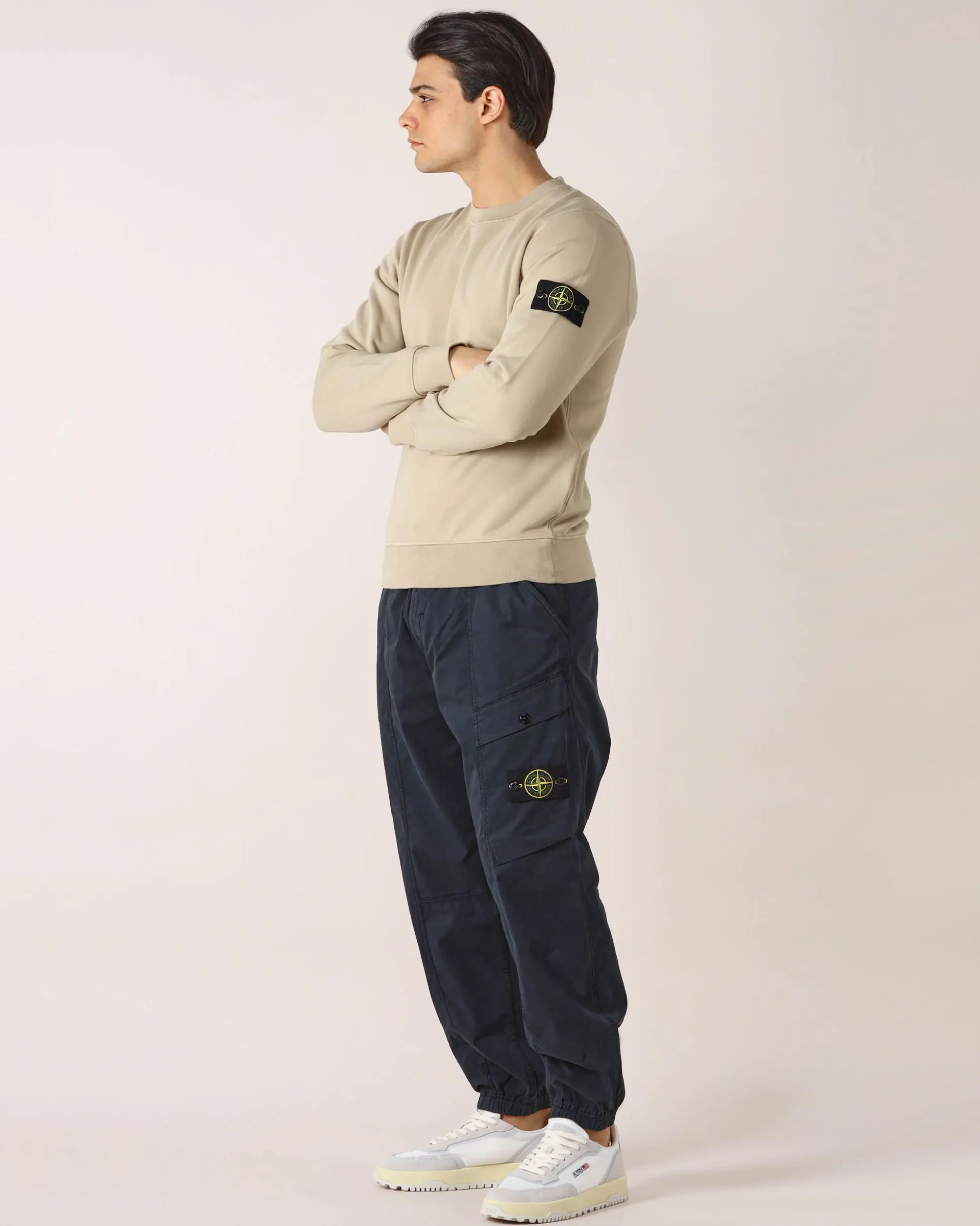 Felpa Girocollo Beige