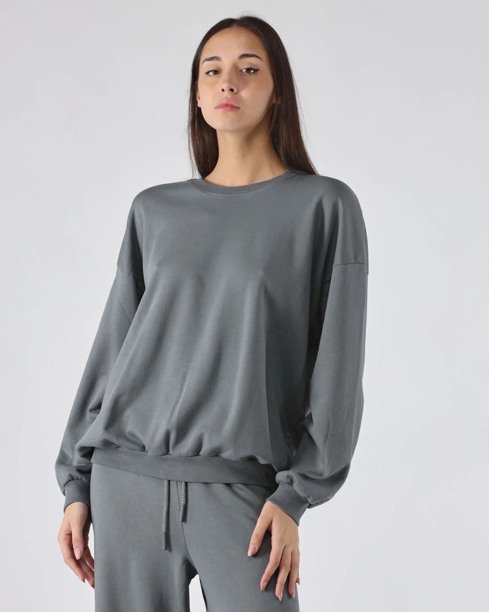 Felpa of Grigio color for only 79 in Donna - Abbigliamento - Felpe - Felpe Girocollo - Saldi - Saldi - Abbigliamento - Black Week - Black Friday - Flash Promo - Special Price at Main Website Store, Main Website.