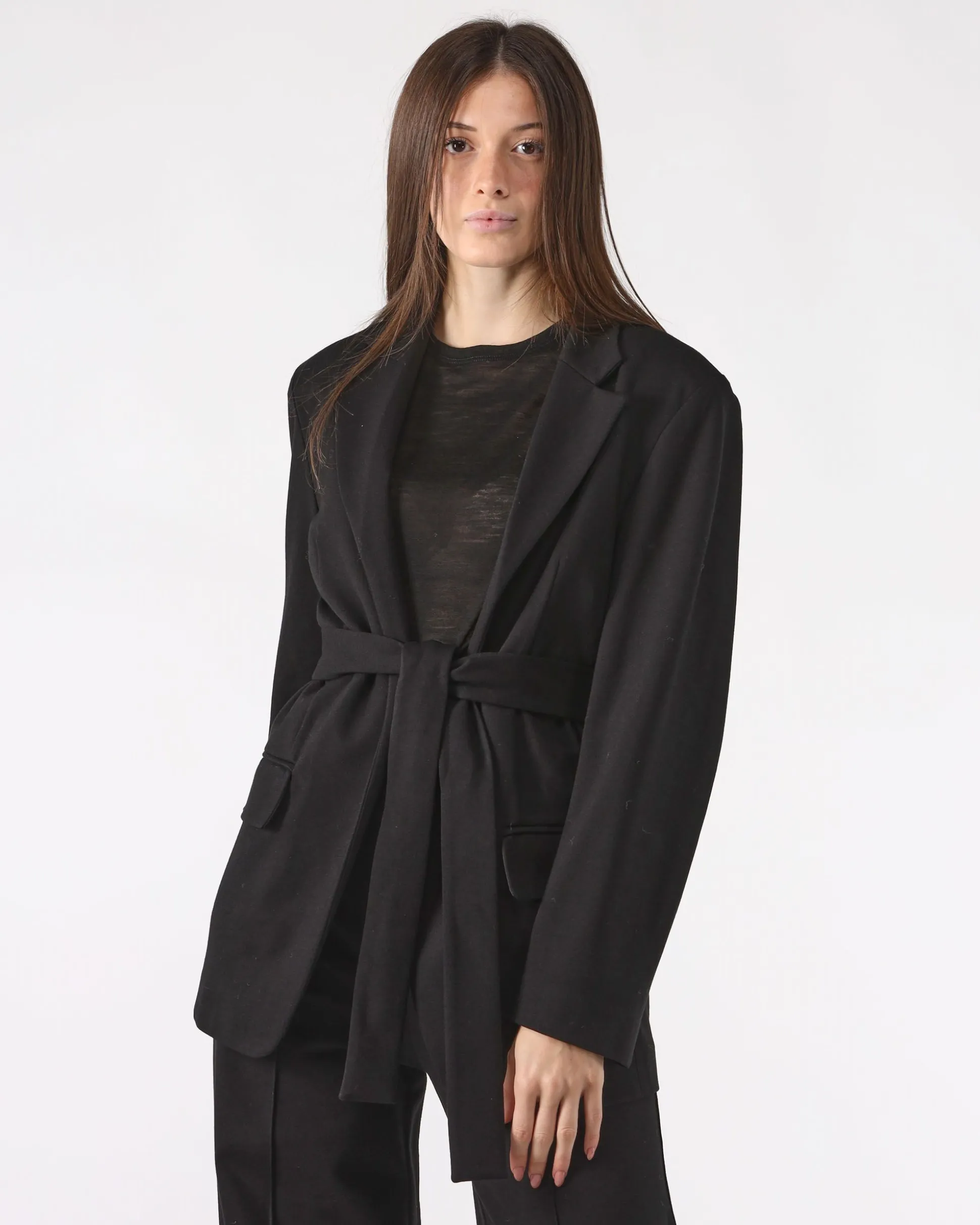 Giacca Paris Nera con Cintura