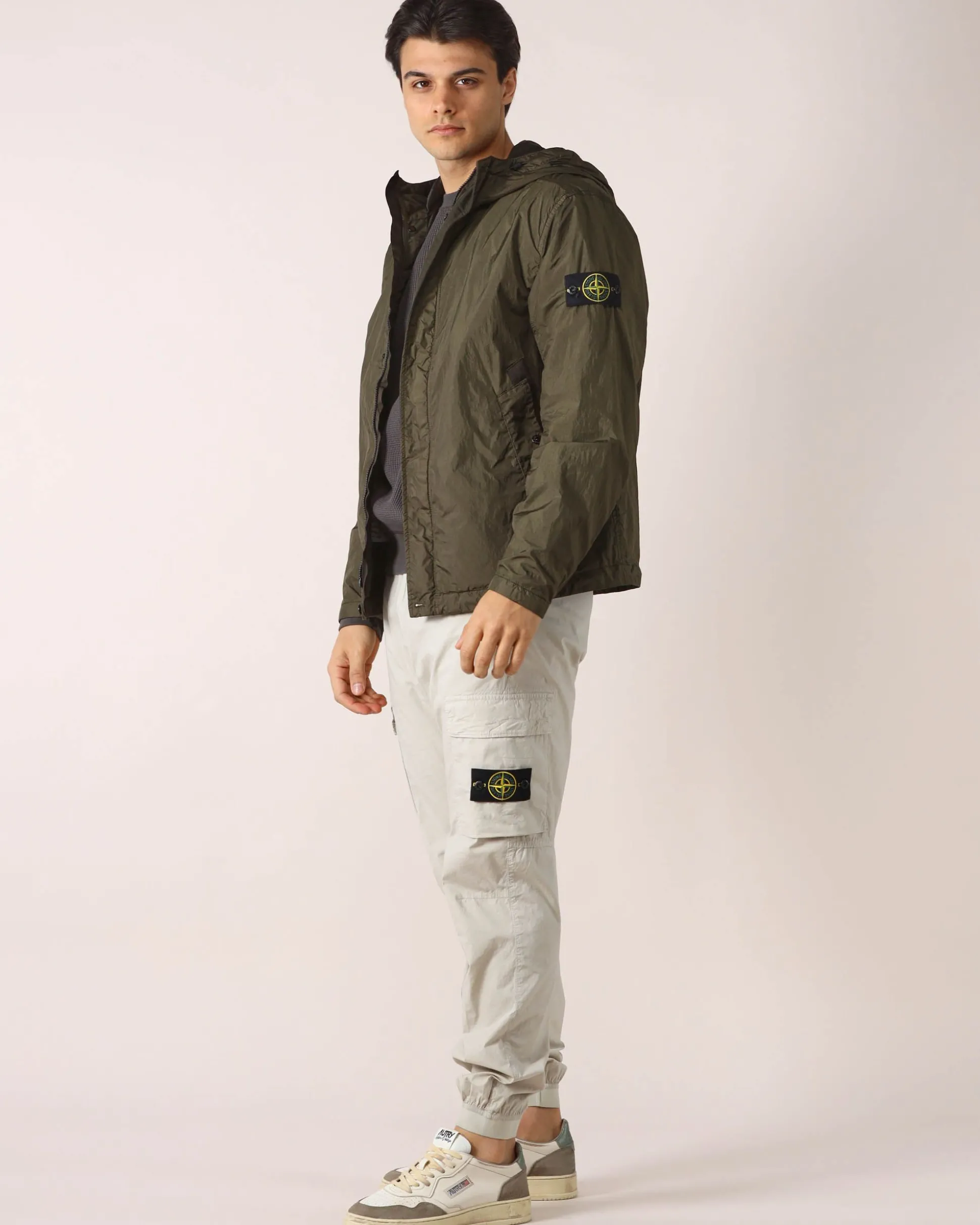 Giubbotto con Cappuccio Militare