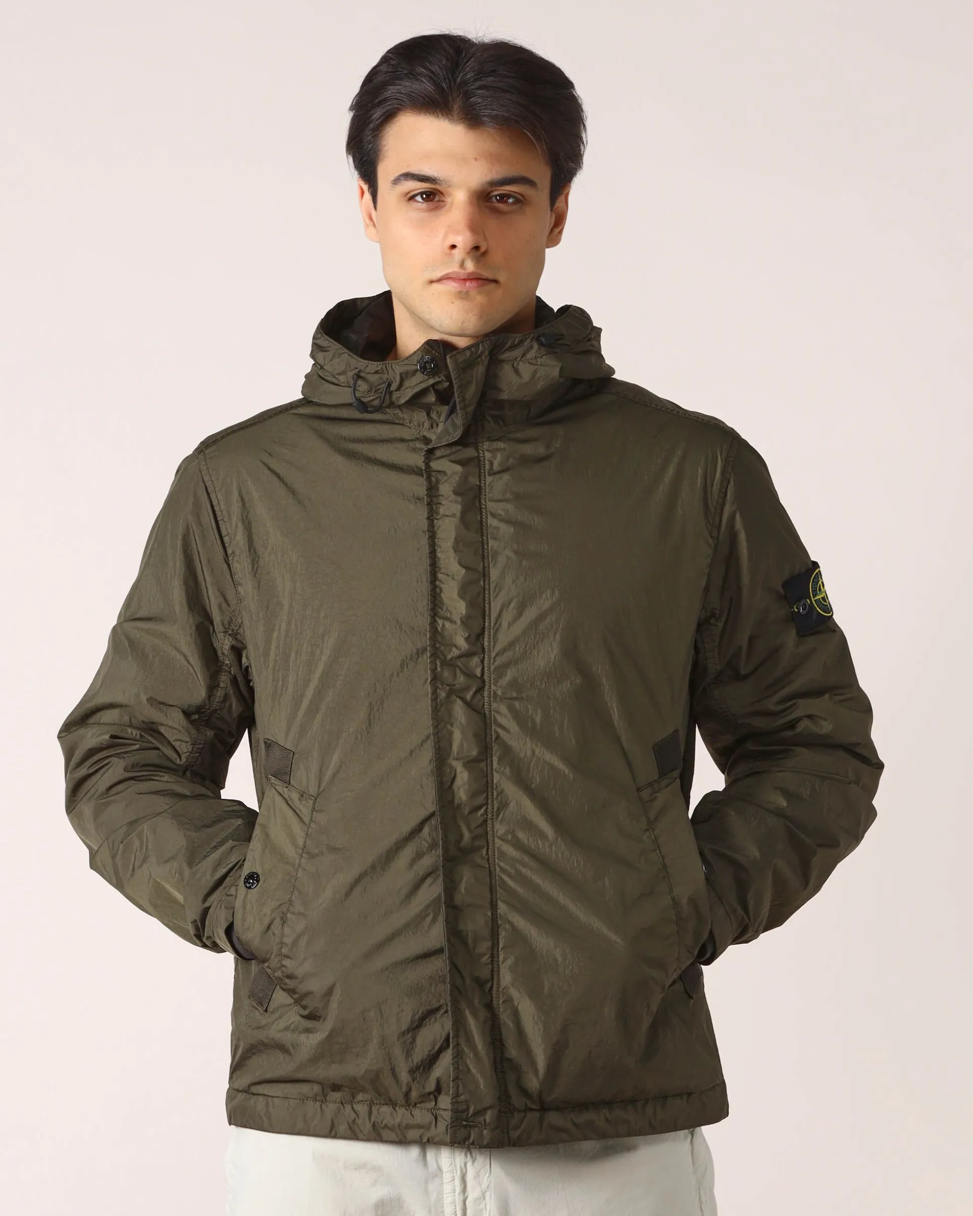 Giubbotto con Cappuccio Militare