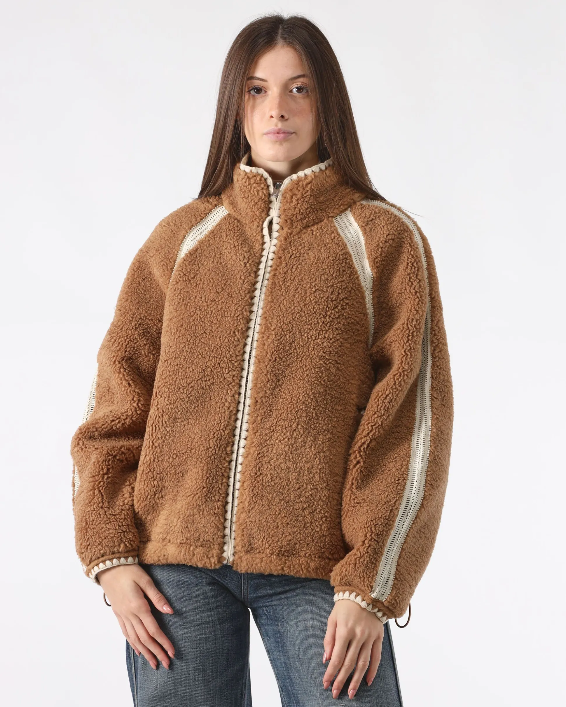 Giubbotto Nikia Crochet Nocciola