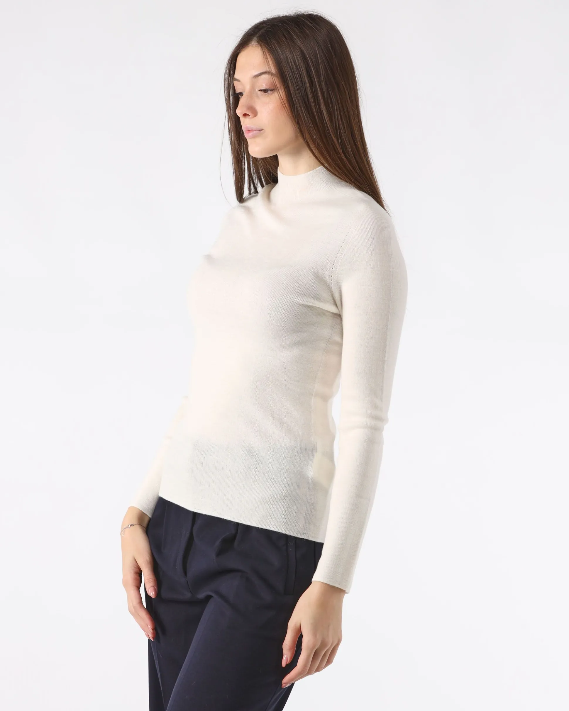 Maglia Girocollo Basic Bianca