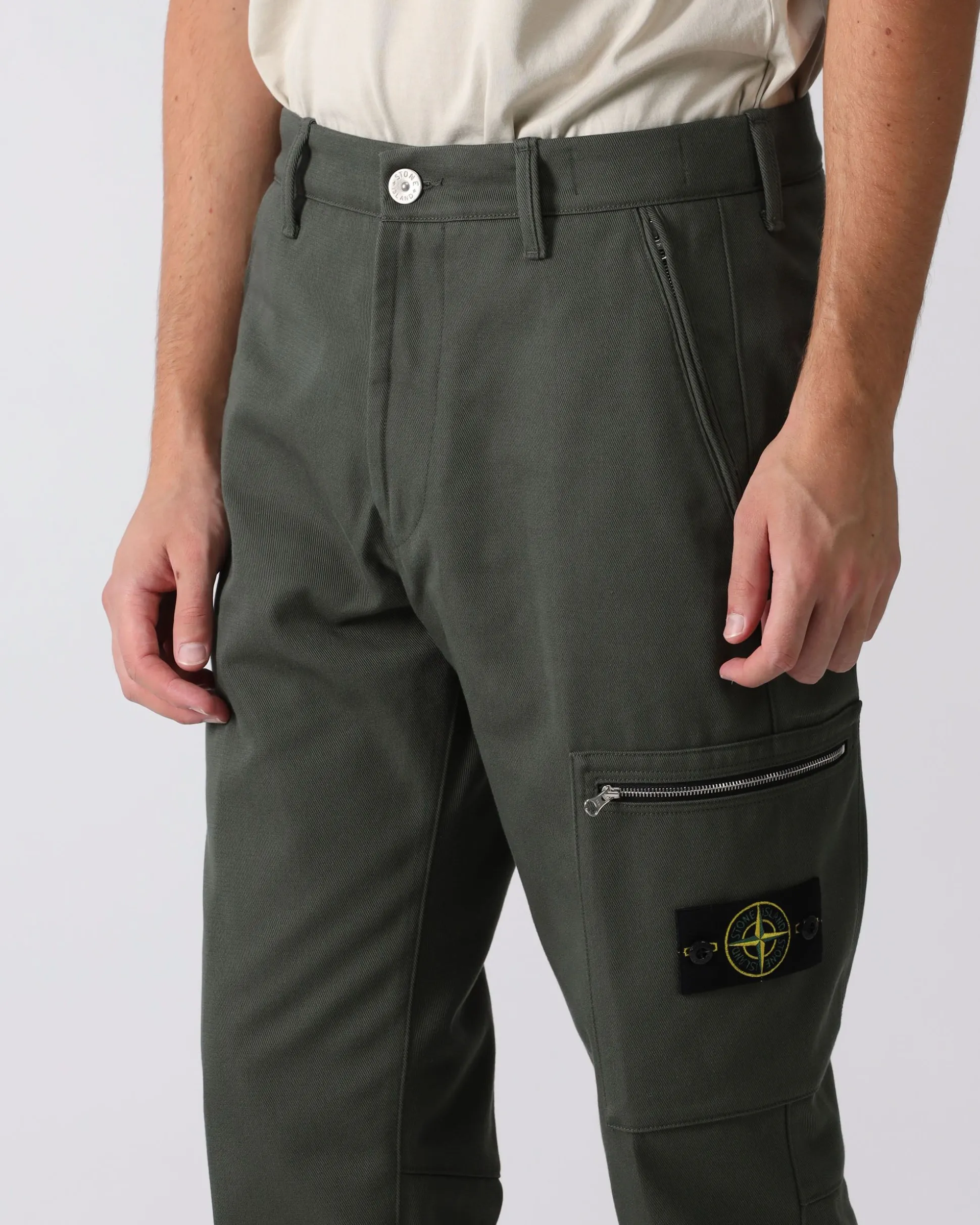 Pantaloni cargo in drill di nylon