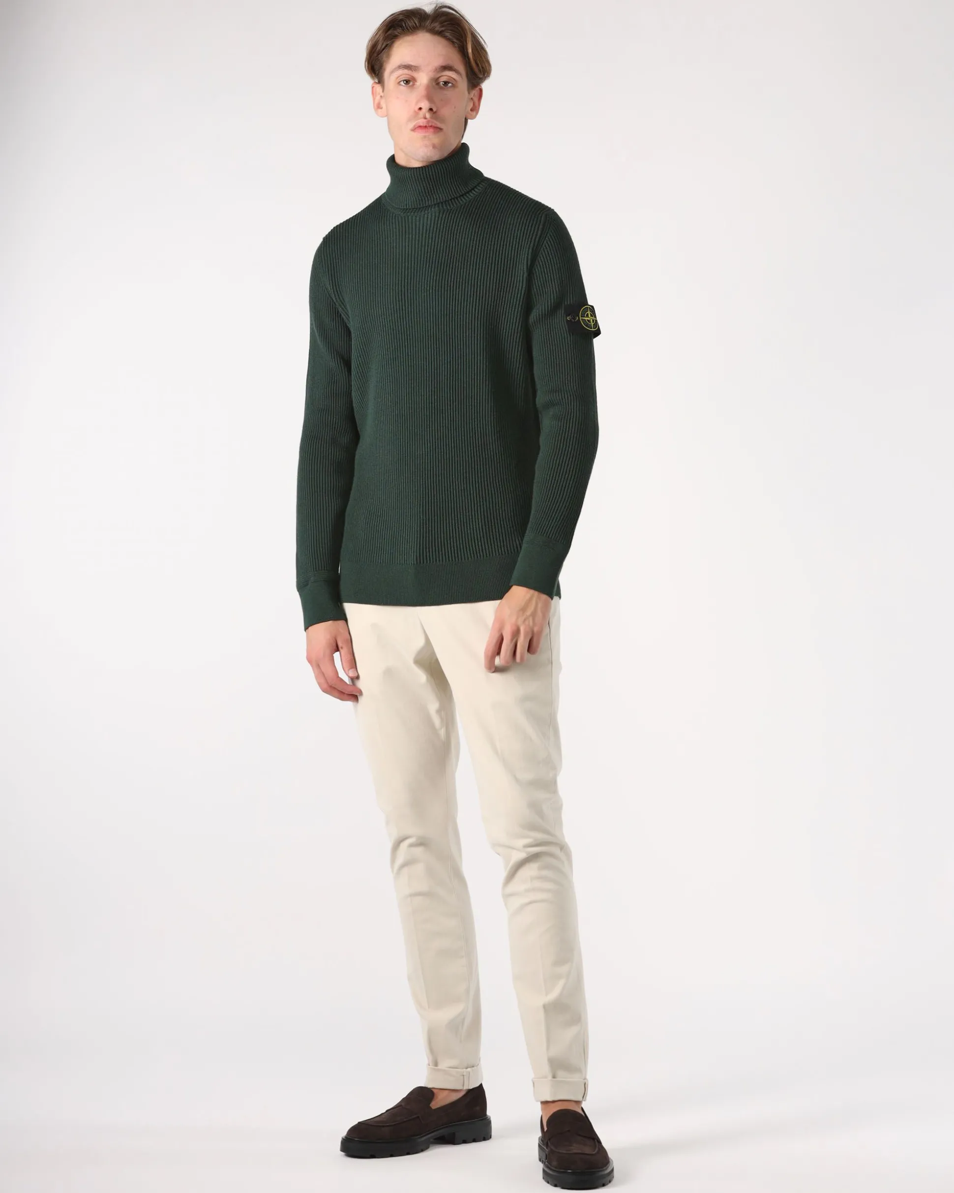 Pantaloni Gaubert slim in gabardina mano calda.