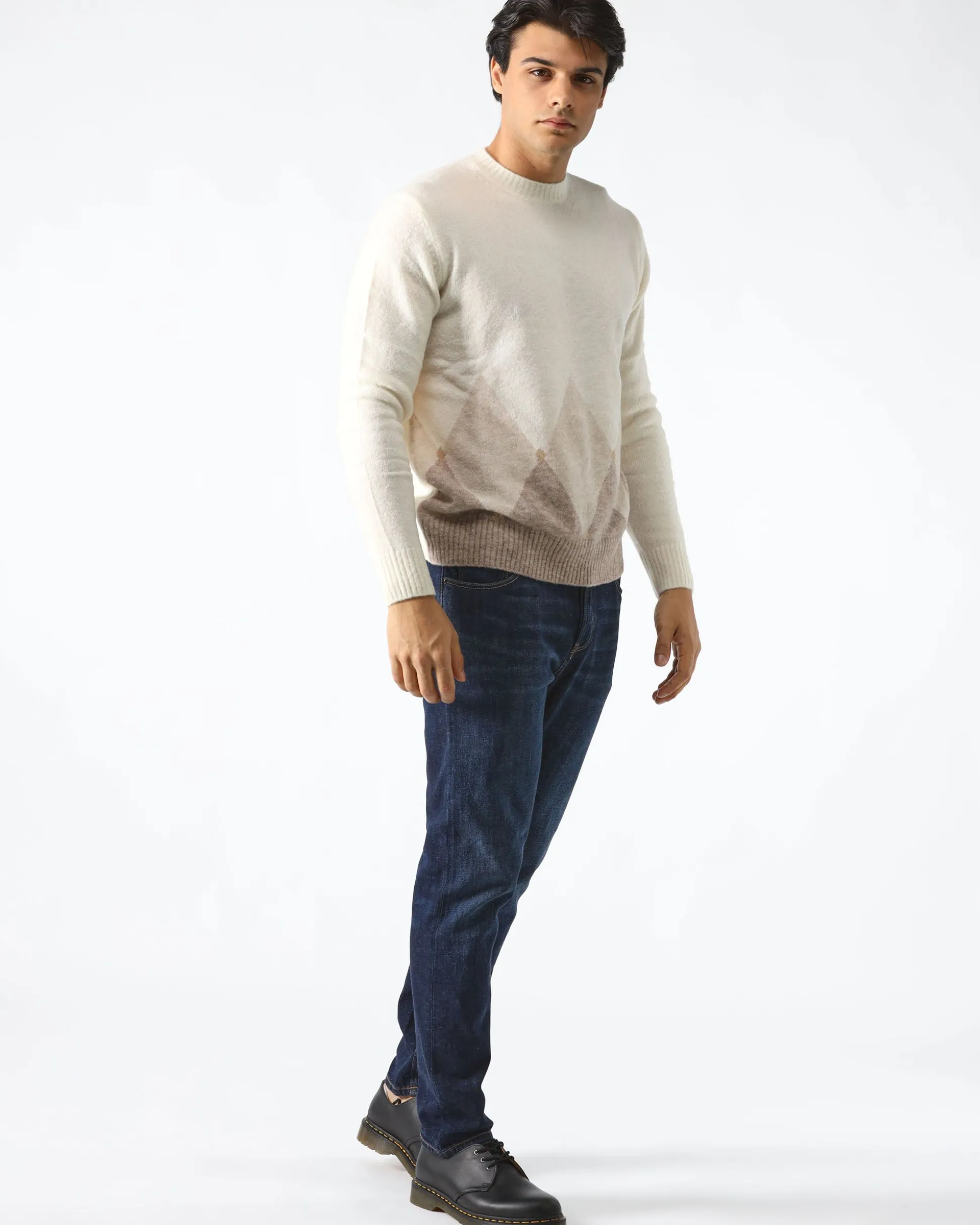 Pullover Girocollo Bianco