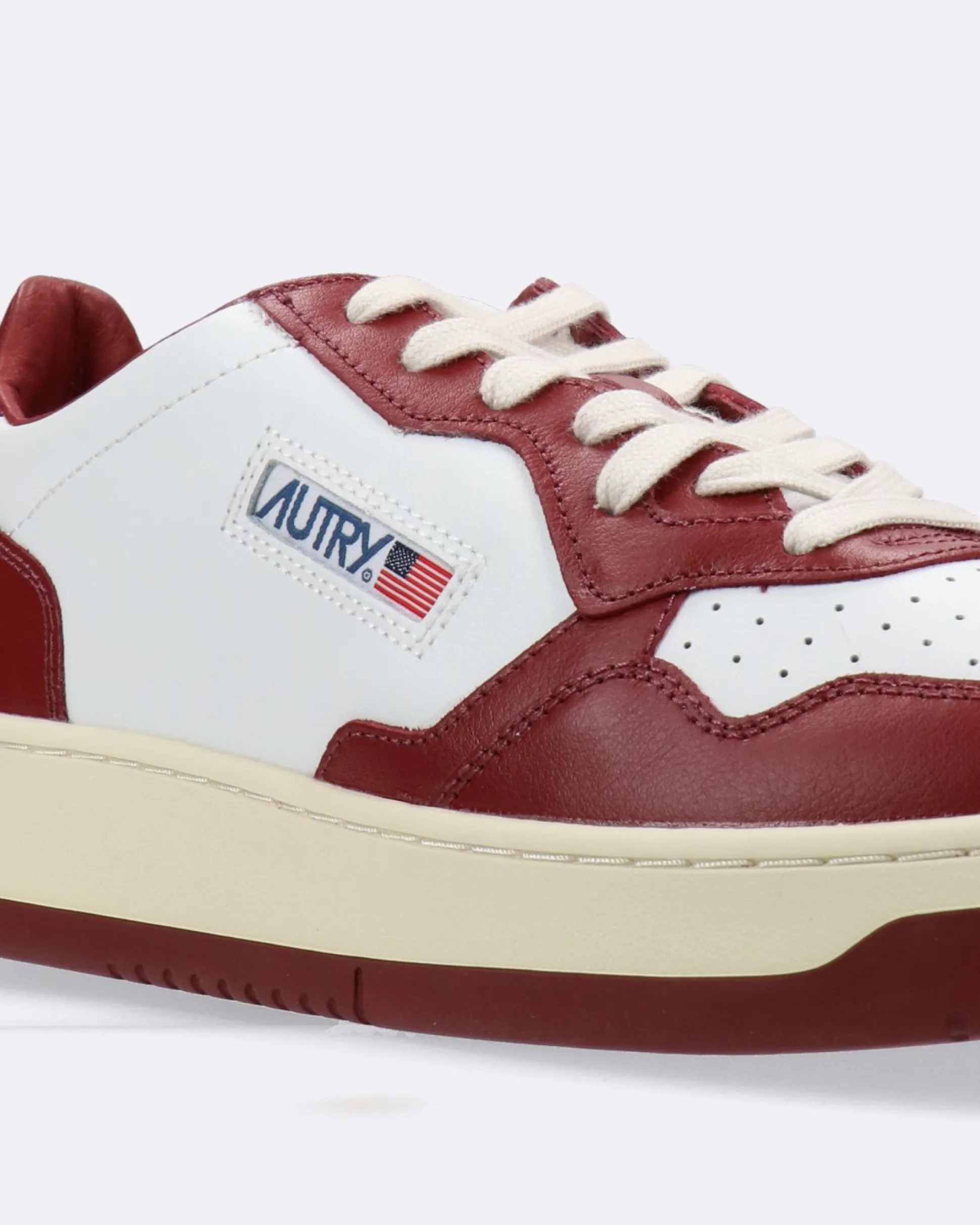 Sneakers Basse Medalist Bianche e Bordeaux