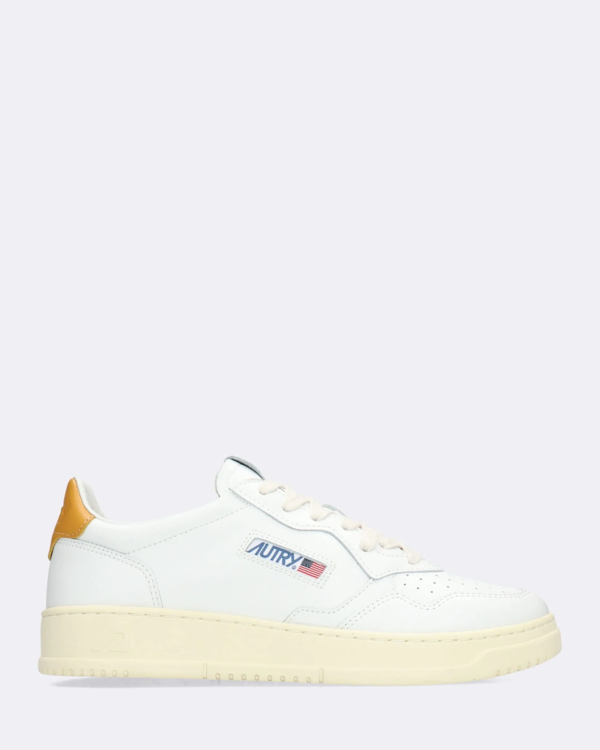 Sneakers medalist colore bianco con talloncino giallo