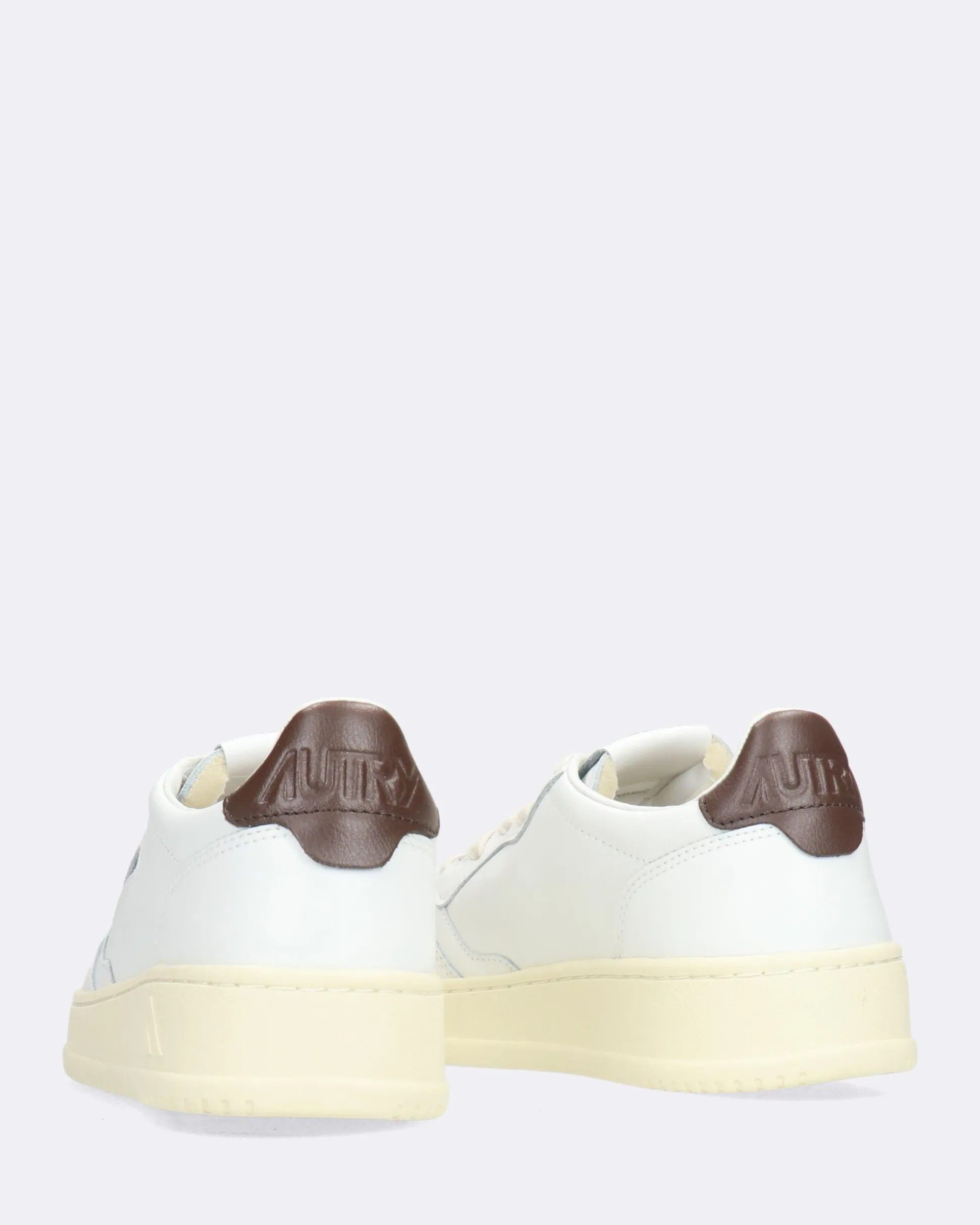 Sneakers Medalist colore bianco con talloncino marrone