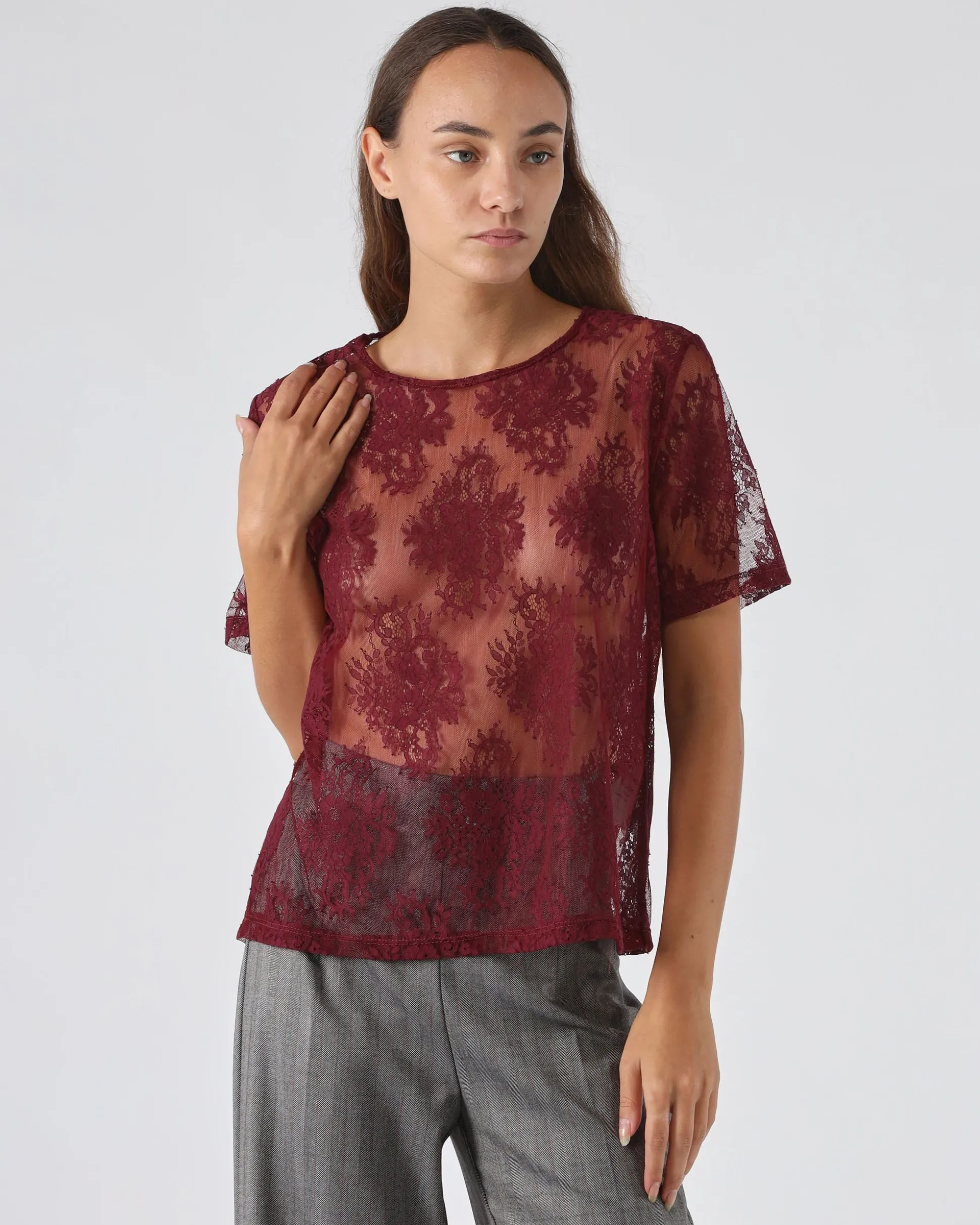 T-shirt in pizzo